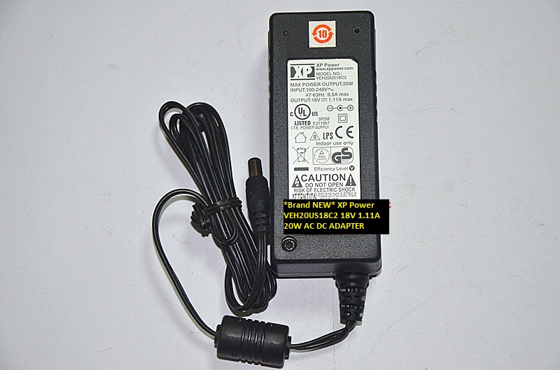 *Brand NEW*18V 1.11A 20W XP Power VEH20US18C2 AC DC ADAPTER